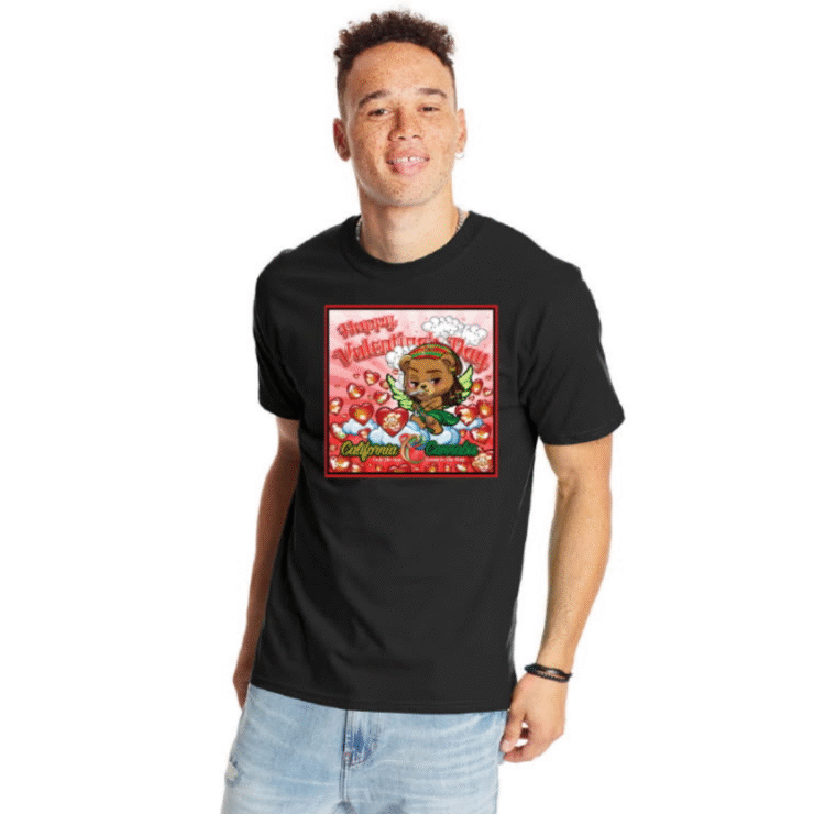 California Cannabis Valentine’s Day T-Shirt - Image 4